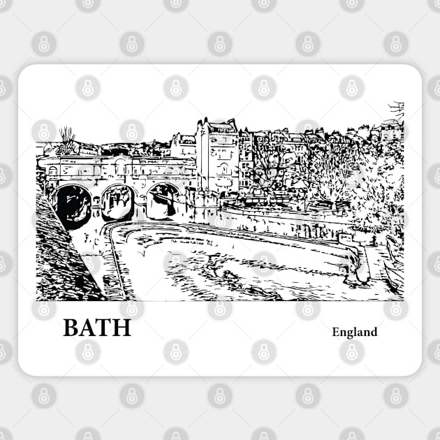 Bath English Magnet by Lakeric